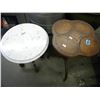 Image 1 : MARBLE TOP AND WOOD END TABLE