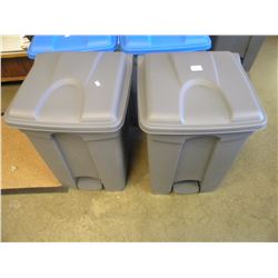 2 NEW WASTE /RECYCLE BINS
