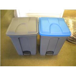 2 NEW WASTE /RECYCLE BINS