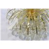 Image 2 : BRASS CHANDELIER WITH PENDANTS