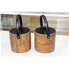 Image 1 : VINTAGE HAMPER AND TWO ICE BUCKETS