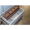 Image 3 : PAINTED ROLLING WOOD STORAGE BOX WITH TRAYS
