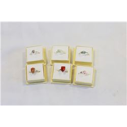 SIX DINNER RINGS