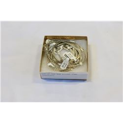 LOT OF TEN NEW SILVER TONE BRACELETS