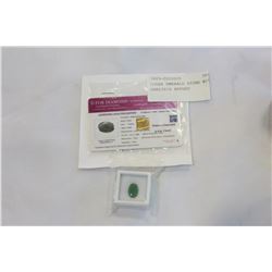 LOOSE EMERALD STONE WITH ANALYSIS REPORT