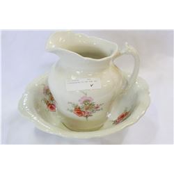 STAFFORDSHIRE JUG AND BOWL SET