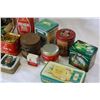 Image 2 : BASKET OF COLLECTOR SPOONS AND COLLECTIBLE TINS