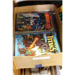 BOX OF MARVEL AND DC COMICS