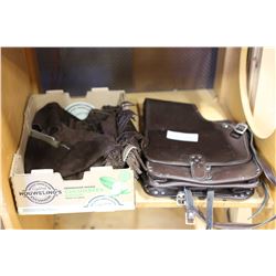 MOTORCYCLE SADDLE BAGS AND CHAPS