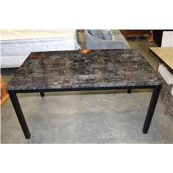 NEW HOME ELEGANCE MODERN FAUX MARBLE DINING TABLE