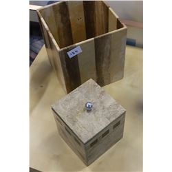 STONE PLANTER AND MATCHING DRESSER BOX
