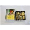 Image 1 : TWO EUROPEAN MEDALS ON RIBBONS AND TRAY OF MENS WATCH RING ETC