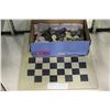 Image 1 : SOAPSTONE CHESS SET WITH BOARD