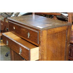 Oak 2 Drawer 2 Door Antique Highboy Dresser