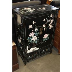 TWO DOOR EASTERN LACQUERED CABINET