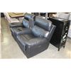Image 8 : AS NEW 3-PIECE BLACK LEATHER HOME ELEGANCE SOFA LOVESEAT WITH CONSOLE AND CHAIR-POWER HEADREST POWER