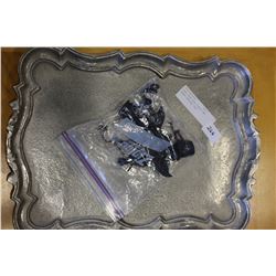 CAST IRON FLAG FINELS AND HEAVY SERVING TRAY