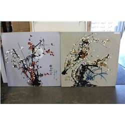 TWO LARGE CANVAS PICTURES