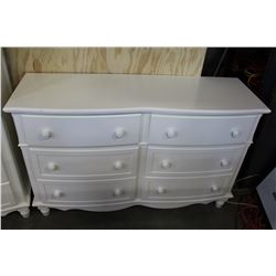 NEW WHITE HOME ELEGANCE 6 DRAWER DRESSER RETAIL $599