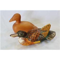 TWO DUCK DECOYS