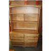 Image 1 : TWO PIECE PINE DISPLAY CABINET