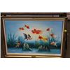 Image 1 : GOLDFISH OIL PAINTING ON CANVAS