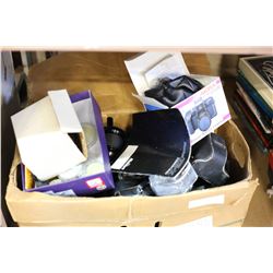 CRATE AND BOXOF VINTAGE CAMERAS AND EQUIPMENT