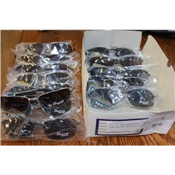 BOX OF NEW HARDCORE 'CODY' SUNGLASSES RETAIL $19.99 EACH