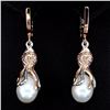 Image 1 : Natural Pearl Two Tone Octopus Earrings