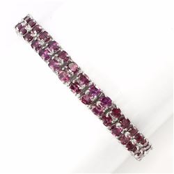 Natural Rhodolite Garnet 96 Carats Bracelet