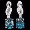 Natural London Blue Topaz Earrings