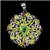 Image 1 : Natural  Emerald Peridot Garnet Spinel Pendant