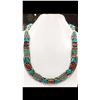 Image 1 : Tibet Hand Made Turquoise & Coral Necklace