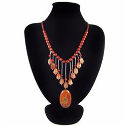 Natural Diamond Polished Multi-Color Picasso Necklace