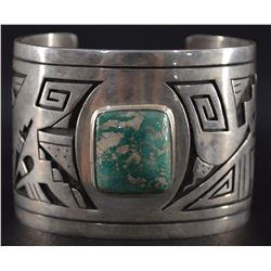 HOPI SILVER CUFF BY FRANK LAHALEON