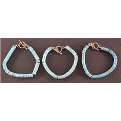 THREE TURQOUISE BRACELETS