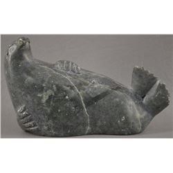 NORTH WEST COAST WALRUS CARVING SIGNED