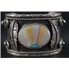 Image 1 : NAVAJO SILVER CUFF SIGNED WITH LOGO