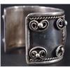 Image 4 : NAVAJO SILVER CUFF SIGNED WITH LOGO