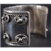 Image 5 : NAVAJO SILVER CUFF SIGNED WITH LOGO