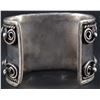 Image 6 : NAVAJO SILVER CUFF SIGNED WITH LOGO