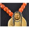 Image 3 : CORAL NECKLACE WITH CARVED PENDANT