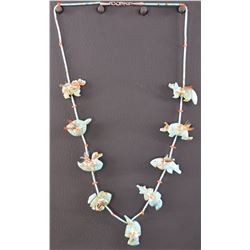 PUEBLO TURQUOISE FETISH NECKLACE