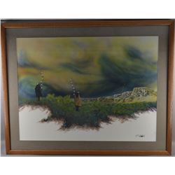 ORIGINAL KIOWA PAINTING BY ROBERT REDBIRD