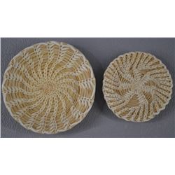 TWO PAPAGO MINIATURE PLATES