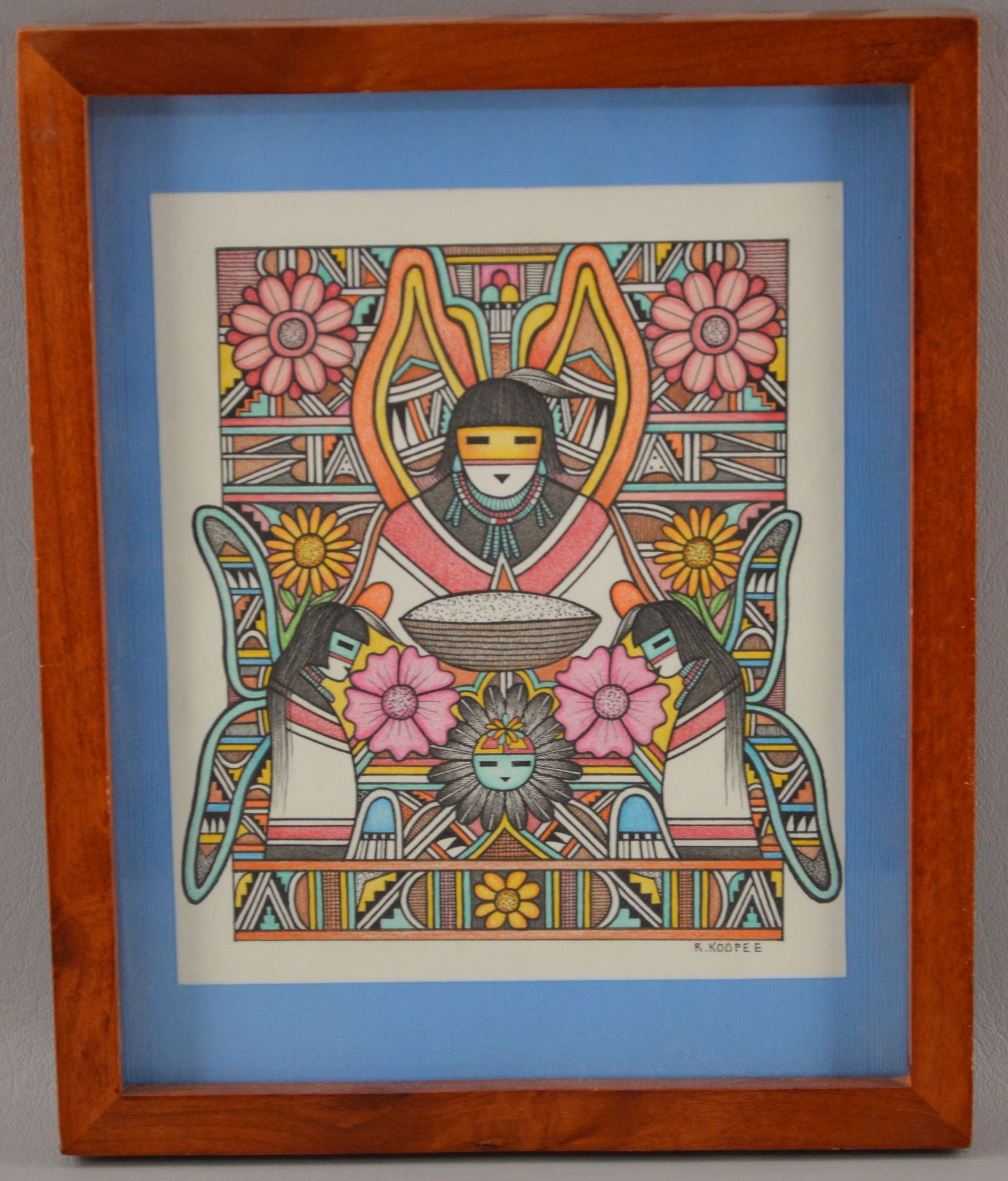 Hopi Rabbit Drawing ORIGINAL HOPI DRAWING BY RON KOOPEE