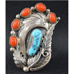 NAVAJO SILVER RING BY WHIRLING WIND (RAY MORTON)