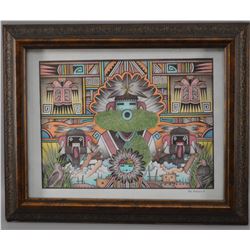 ORIGINAL HOPI DRAWING BY RON KOOPEE