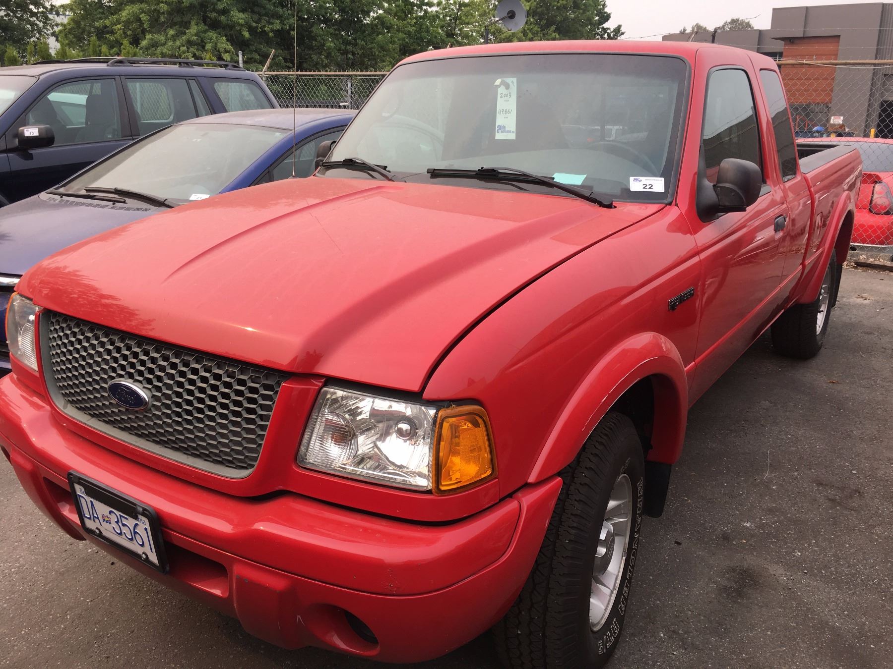 2003 FORD RANGER, PICKUP, RED, VIN#1FTYR44U53PA28675, 169,861KMS ...