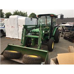 2002 JOHN DEERE 5420 FRONT END LOADER, MANUAL, DIESEL, 2482 HOURS, RADIO, GREEN VIN #LV5420P246894